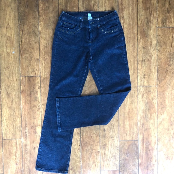 3/$25 Tapemeasure Dark Wash Studded Straight Jeans - Picture 2 of 6
